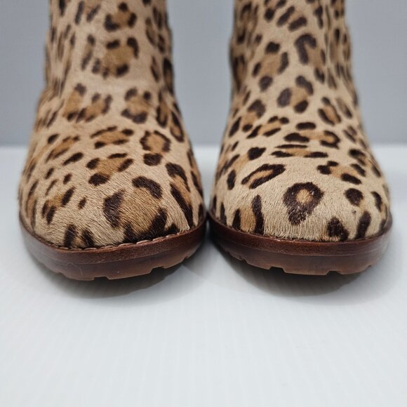NEW Lauren Ralph Lauren Mylah Ankle Bootie 9.5 Leopard Print Calf Hair Heeled - Picture 6 of 15